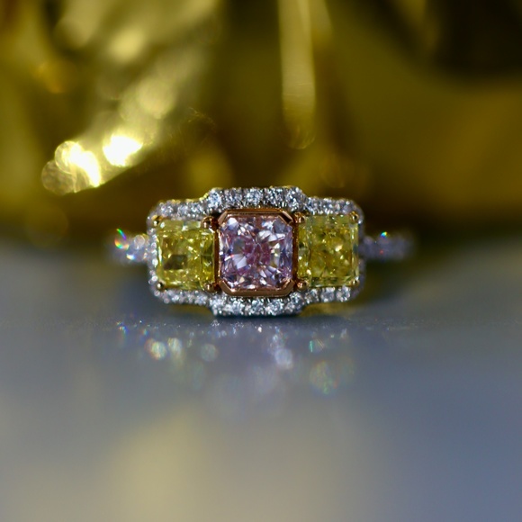 2.10 Carat Platinum 3 Diamond Ring